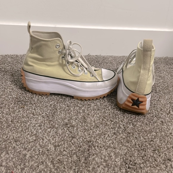 light yellow platform converse size 8 1/2 in women’s - Picture 2 of 2